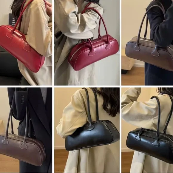 Elegant Red Messenger Handbag - Picture 2 of 3